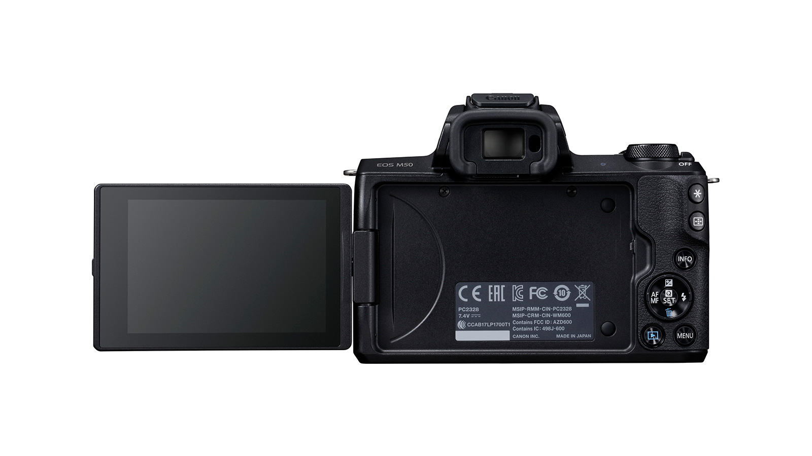Canon's New M50 Mirrorless with 4K with back panel open