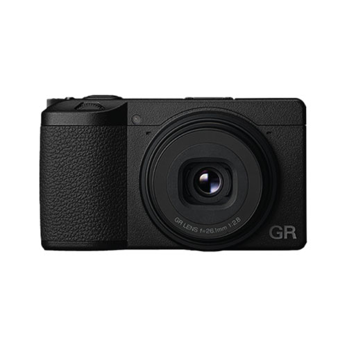 Ricoh GR IIIx Camera Body, front, retro camera with modern technology
