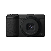 Ricoh GR IIIx Camera Bosy, front, Retro camera modern technology